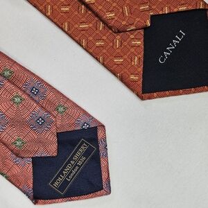 Men's Silk Ties, set of 2, Holland & Sherry, Canali, Designer